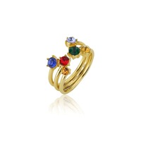 Marvel Couture Kingdom - Infinity Stone Ring Yellow Gold Size 7