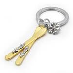 Metalmorphose Keychain - Skis with Snowflake