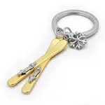 Metalmorphose Keychain - Skis with Snowflake