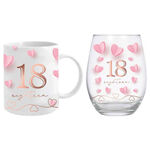 18th Birthday Mug & Stemless Wine Glass Set