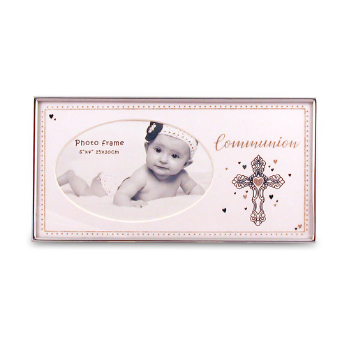 Glass Communion Photo Frame