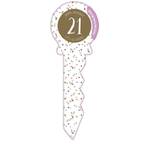 21st Birthday Confetti Key