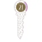21st Birthday Confetti Key