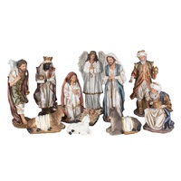 Religious Gifting Christmas Nativity Set Canvas - 11pc