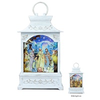 Religious Gifting Christmas Water Lantern - Nativity White