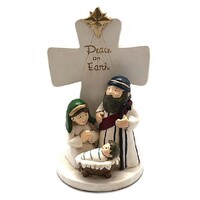 Nativity Holy Family Resin Cross