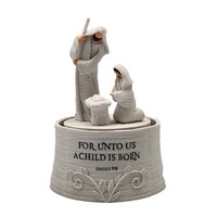 Religious Gifting Christmas Holy Family Round Nativity Musical