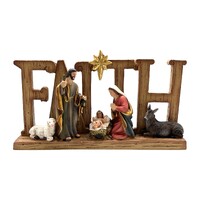 Religious Gifting Nativity Holy Family Scene With Faith