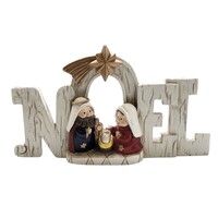 Religious Gifting Nativity Holy Family Scene With Noel