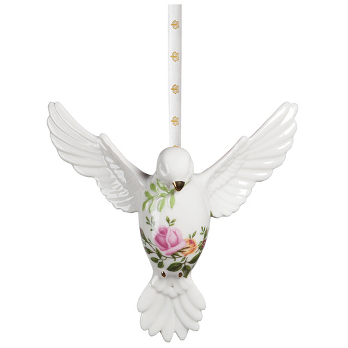Royal Albert Old Country Roses Christmas Dove Ornament