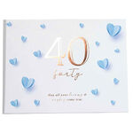 Paper Heart 40th Birthday Guest Book