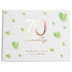 Paper Heart 70th Birthday Guest Book
