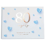 Paper Heart 80th Birthday Guest Book