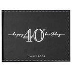 Silver & Black 40th Birthday Guest Book