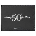Silver & Black 50th Birthday Guest Book