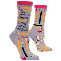 Blue Q Womens Crew Socks - I'm A Nerd