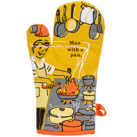 Blue Q Oven Mitt - Man With A Pan