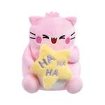 Pembe the Pink Cat Plush - Laughing