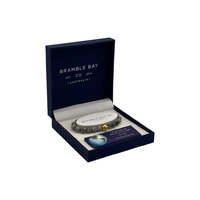 Bramble Bay Collections - Planet Earth Grey Jasper Gold Charm Bracelet