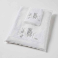 Pilbeam Baby Jiggle & Giggle - Natural Bath Towel & Face Washer Set