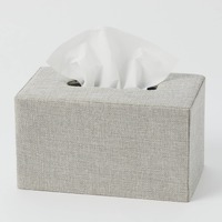 Pilbeam Living - Aura Grey Rectangular Tissue Box Holder