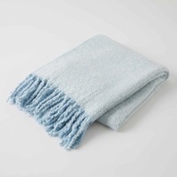 Pilbeam Living - Blue Herringbone Throw Blanket