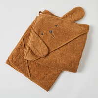 Pilbeam Jiggle & Giggle - Biscuit Baby Hooded Bath Towel