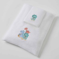 Pilbeam Baby Jiggle & Giggle - Green Dino Family Bath Towel & Face Washer Set