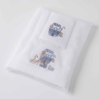 Pilbeam Jiggle & Giggle - Animal Ark Bath Towel & Face Washer Set