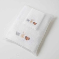Pilbeam Jiggle & Giggle - Animal Faces Bath Towel & Face Washer Set
