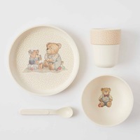 Notting Hill Bear - Kids Bamboo 4pc Dinner Set 