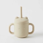 Pilbeam Nordic Kids - Henny Silicone Sippy Cup with Straw - Almond
