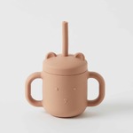 Pilbeam Nordic Kids - Henny Silicone Sippy Cup with Straw - Terracotta