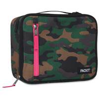 Packit Freezable Classic Lunch Boxes - Camo & Hot Pink