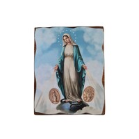 Hanging Wood Plaque - Miraculous Mary
