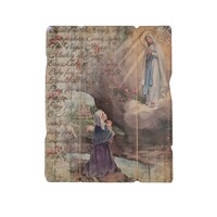 Vintage Hanging Saint Plaque - Our Lady Of Lourdes