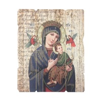 Vintage Hanging Saint Plaque - Our Lady of Perpetual Succour