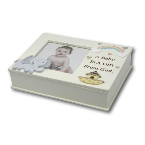 Noahs Ark Baby Photo Keepsake Box