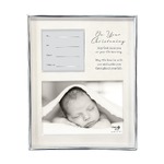 Silver Christening Photo Frame with Record - 4x6