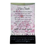 Black Wood Base Glass Frame - Missing You (Her Smile) 6x4"