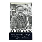 Black Wood Base Glass Frame - Memories 6x4"