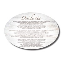 Home Warmer Ceramic Oval Plaque - Desiderata