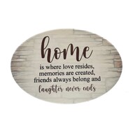 Home Warmer Ceramic Oval Plaque - Home