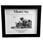 Black Pet Frame - Missing You 4x6"