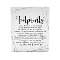 Infinity Message Plaque - Footprints