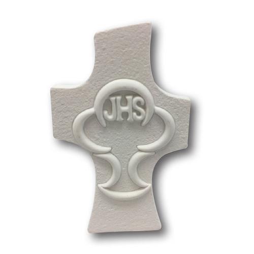 Communion Cross Plaque - White