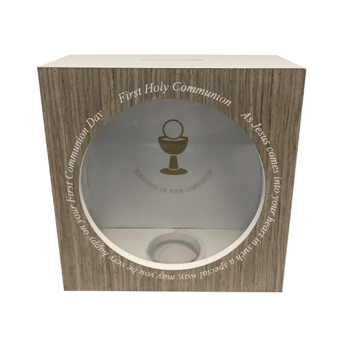 First Holy Communion Money Box - Brown