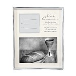 Silver Communion Photo Frame with Record - 4x6