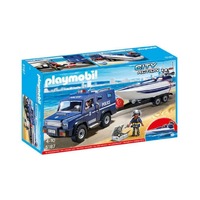 Playmobil City Action - Police Truck with Speedboat