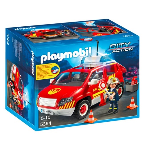 Playmobil City Action - Fire Chief´s Car With Lights And Sound